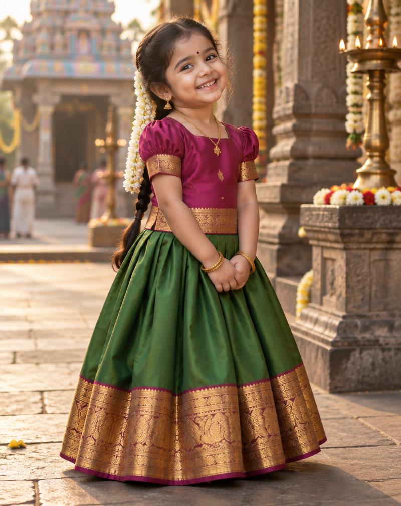 Children's Pattu Pavadai
